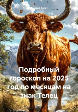 Скачать книгу Подробный гороскоп на 2025 год по месяцам на знак Телец