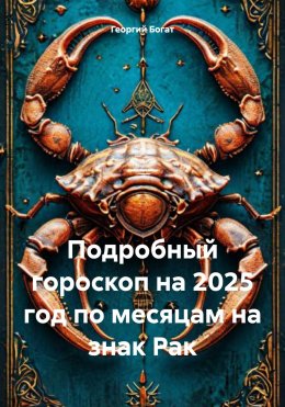 Скачать книгу Подробный гороскоп на 2025 год по месяцам на знак Рак