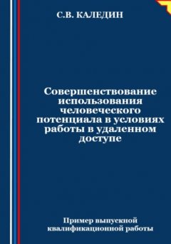 Скачать книгу Совершенствование использования человеческого потенциала в условиях работы в удаленном доступе