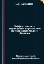 Эффективность управления персоналом предприятия малого бизнеса