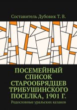 Посемейный список старообрядцев Трибушинского поселка, 1901 г. Родословные уральских казаков